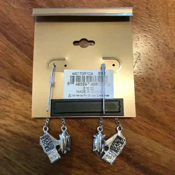 ERICA LYONS Crystal Fan Drop Earrings - Picture 2 of 2